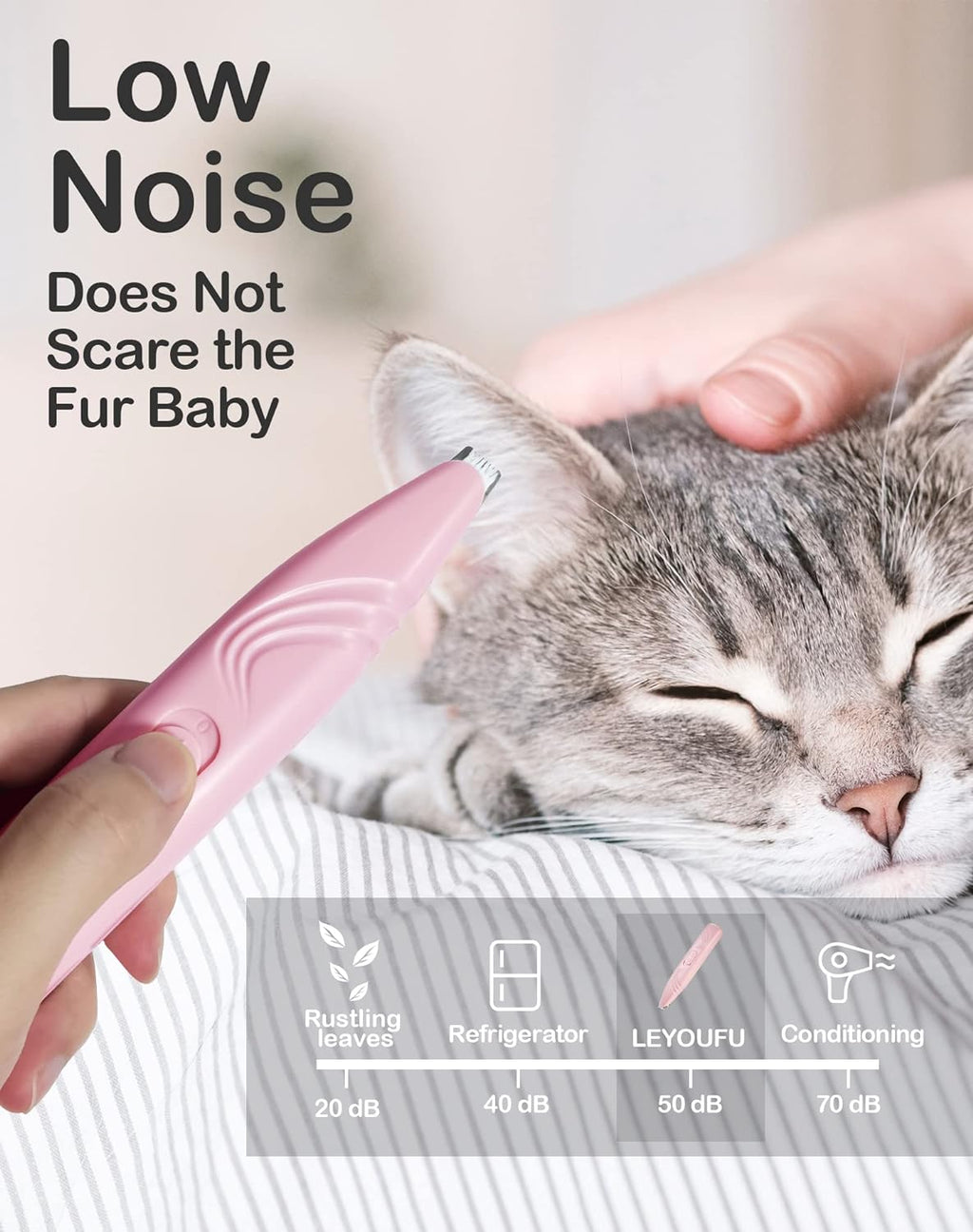 Dog Paw Trimmer For Grooming Cordless Electric Small Pet Grooming Clippers Hair Trimmer For Dogs Cats Low Noise For Trimming Pet's Hair Around Paws, Eyes Ears Face Rump