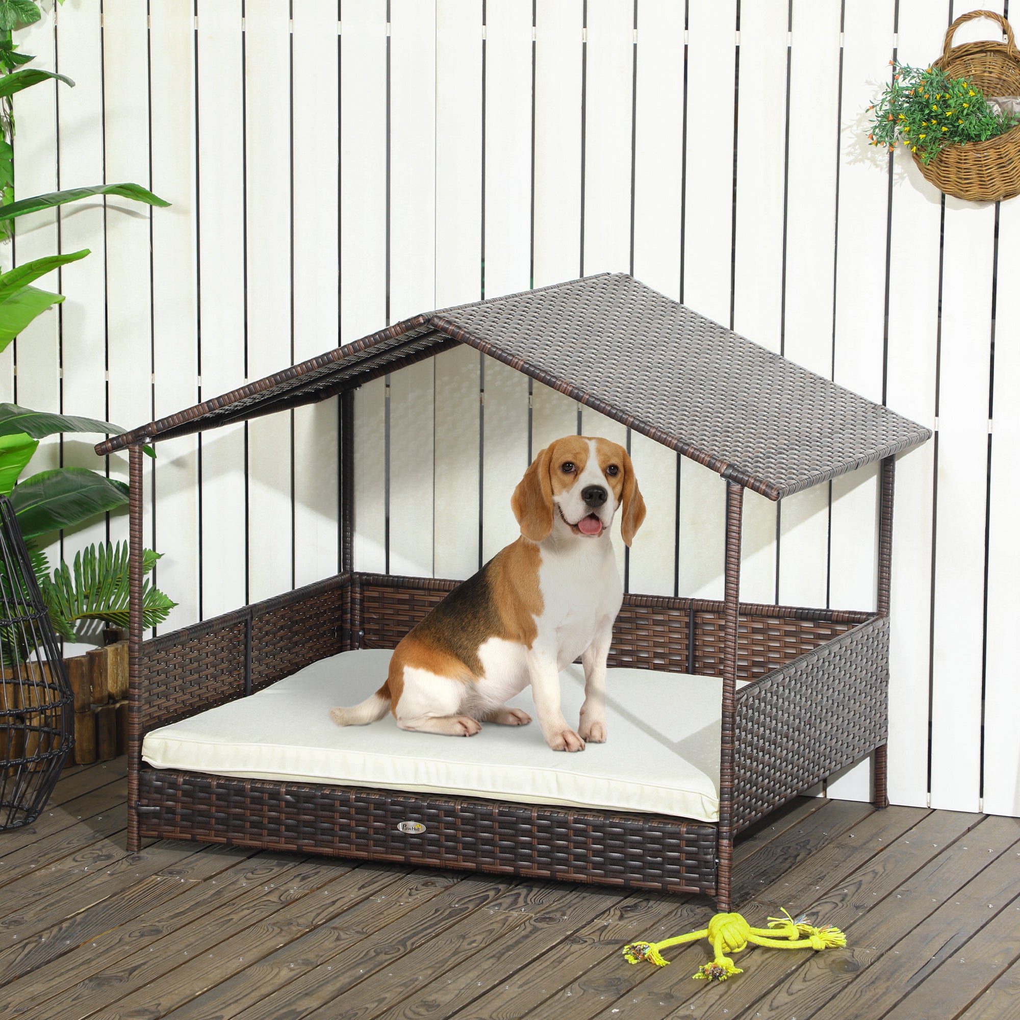 Outdoor Dog Bed with Canopy