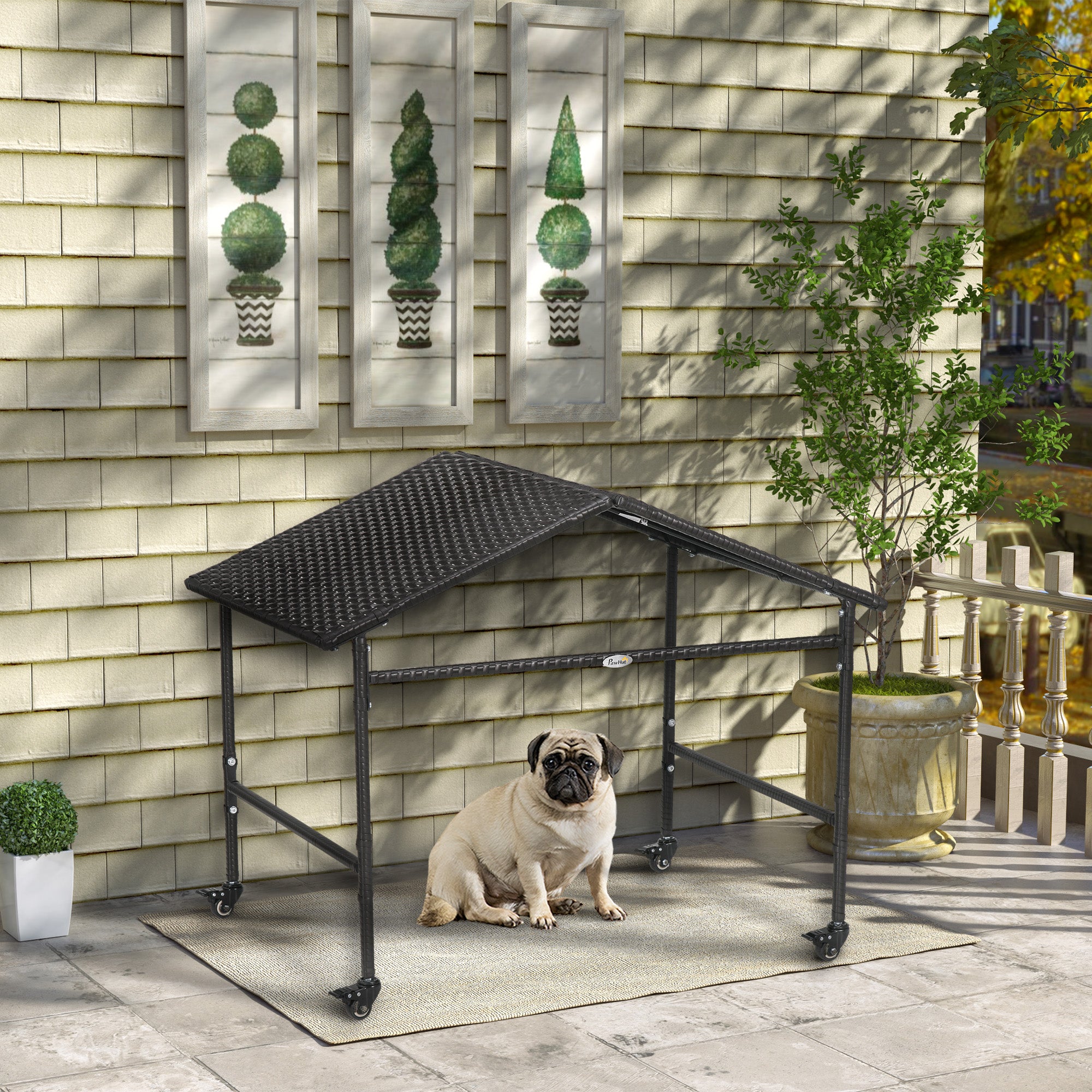 Outdoor Dog Bed with Canopy