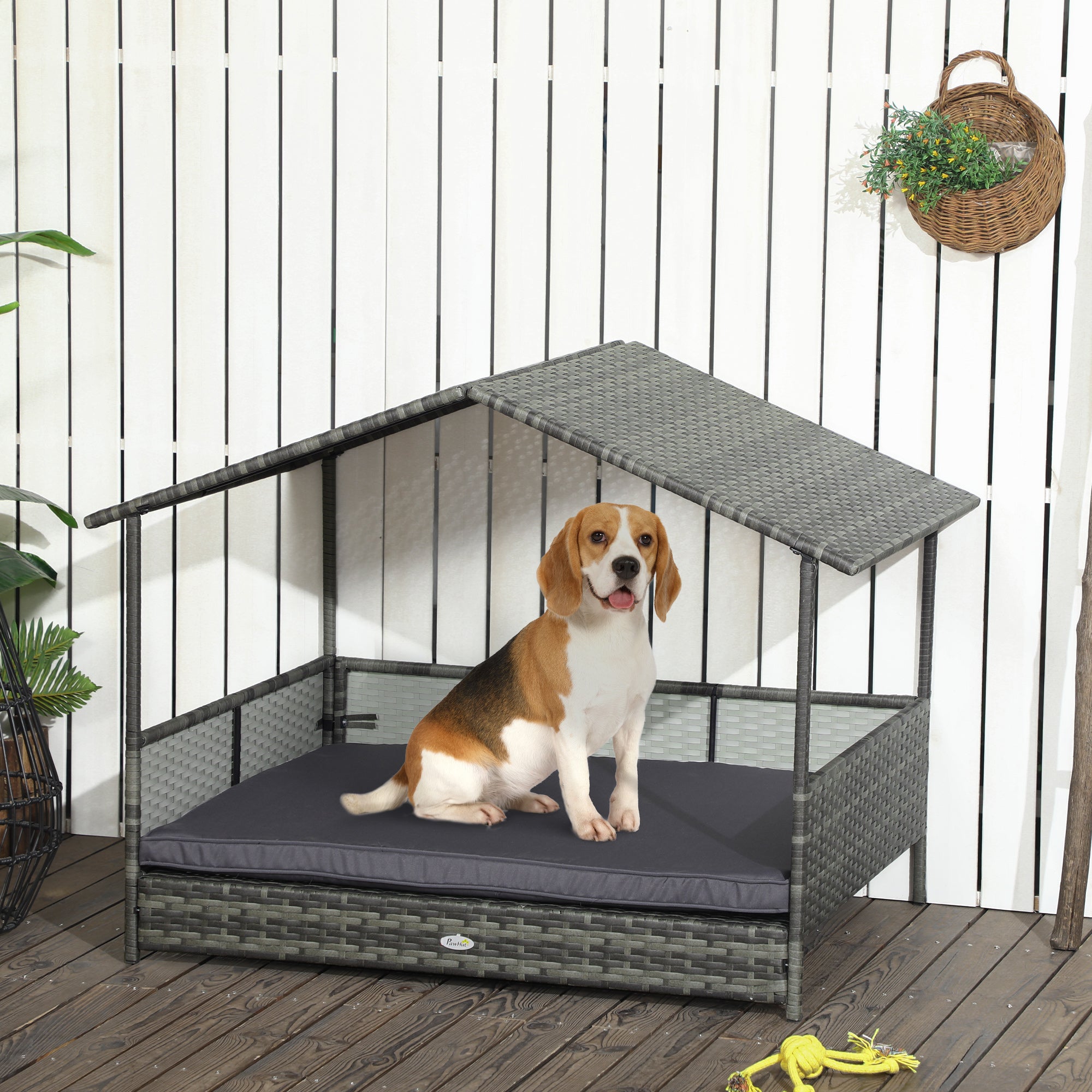 Outdoor Dog Bed with Canopy