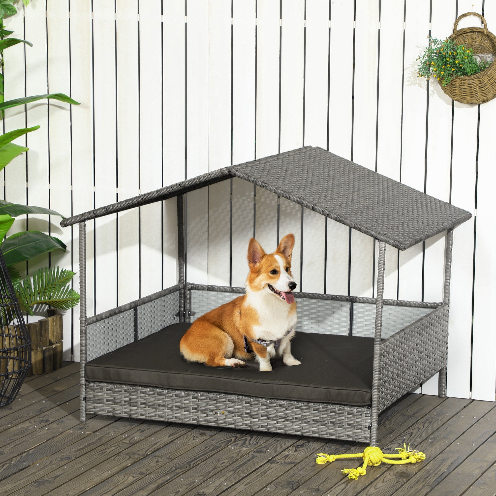 Outdoor Dog Bed with Canopy